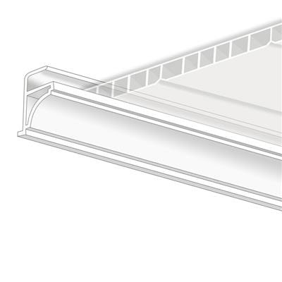 Moul.Plafond PVC Waterproof - Crème Blanc